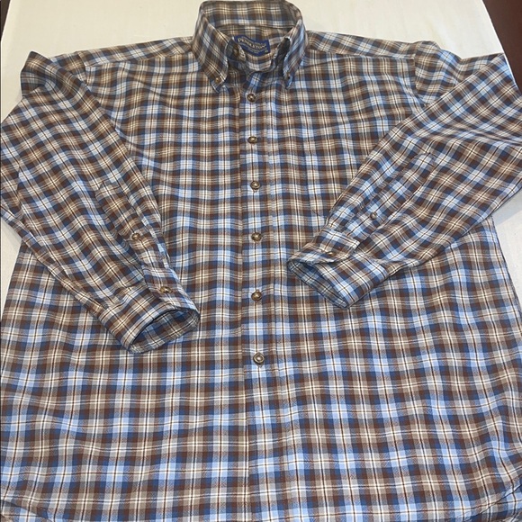 Pendleton Other - 1801100 Men's Blue and Brown Plaid Shirt EUC